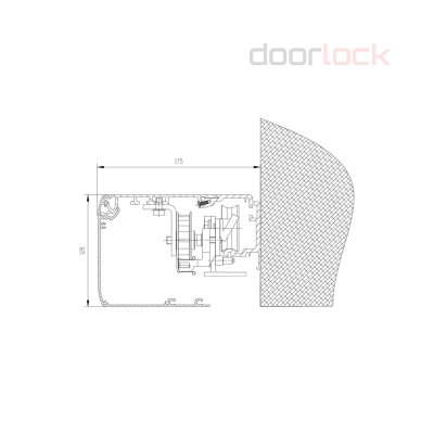 Автоматическая раздвижная одностворчатая дверь GEZE ECdrive для ширины прохода до 2000 мм, с дисплейным программатором, без радаров, без створок