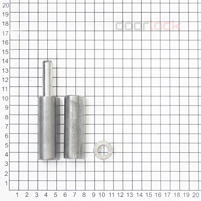 Дверная петля DL HS20-140ZN каплевидная, без покрытия, оцинкованная ось