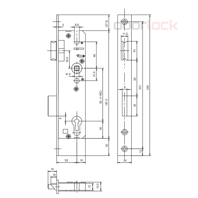Замок KFV RES 28-PZW
