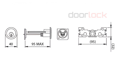 Цилиндр для механизма накладной антипаники DOORLOCK PD900