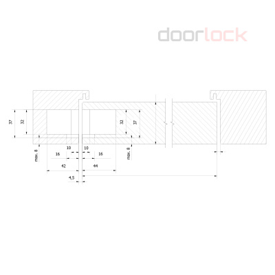 Петля CEMOM ESTETIC 130+8 3D 8060 матовый хром
