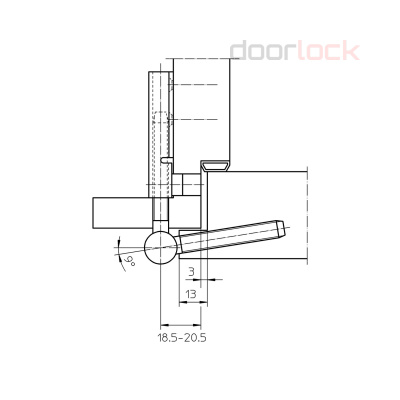 Петля SIMONSWERK VARIANT V 0026 WF (часть полотна)  F1 матовый хром