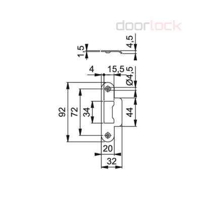 Запорная планка HOPPE HCS SB-C F69