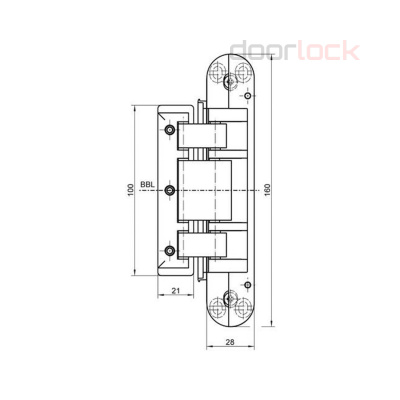 Петля SIMONSWERK Tectus TEG 310 2D 301 матовая серая/NCS S для стеклянных дверей