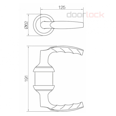 Замок с ручкой HOPPE HCS A1530 (Atlanta) SK/OL WC