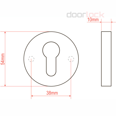 Ручка дверная DOORLOCK V 038/F/9/C/SS PZ, U-form, шпиндель 9мм, BL черный
