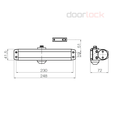 Доводчик DOORLOCK 180 A BC