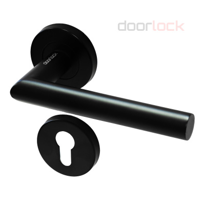 Ручка дверная DOORLOCK V 040/F/8/C/SS PZ, L-form