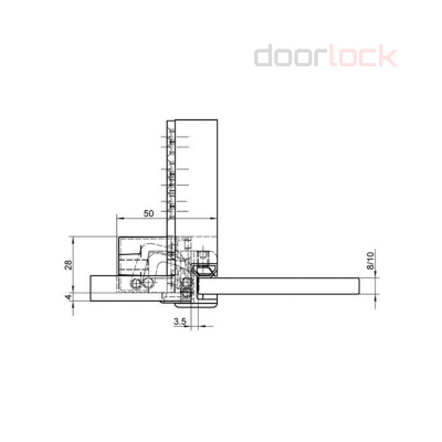 Петля SIMONSWERK Tectus TEG 310 2D 301 матовая серая/NCS S для стеклянных дверей