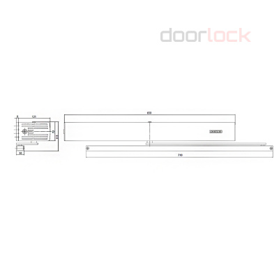 Привод распашной GEZE Slimdrive EMD-F с роликовой тягой, серебристый