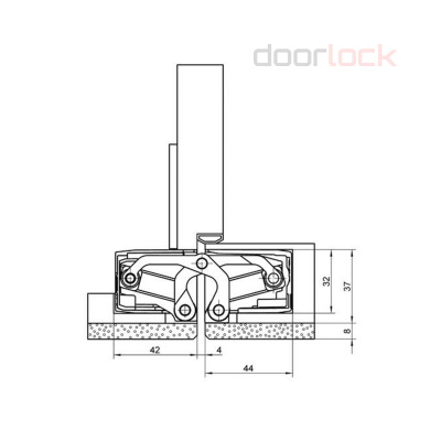 Скрытая петля SIMONSWERK Tectus TE 540 3D A8 F1 (полиэфирное покрытие под матовый хром)