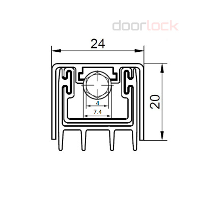 Порог автоматический врезной DL PROFILE 24/20