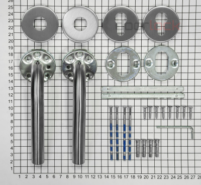 Ручка дверная DL 050/F-55 PZ Rt, матовая нержавеющая сталь