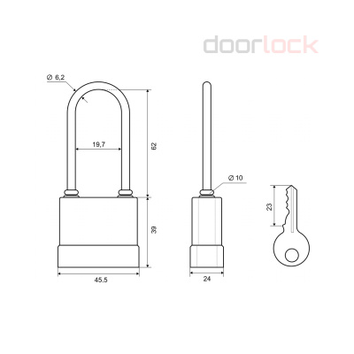 Навесной замок  PALLADIUM 907WP-40L